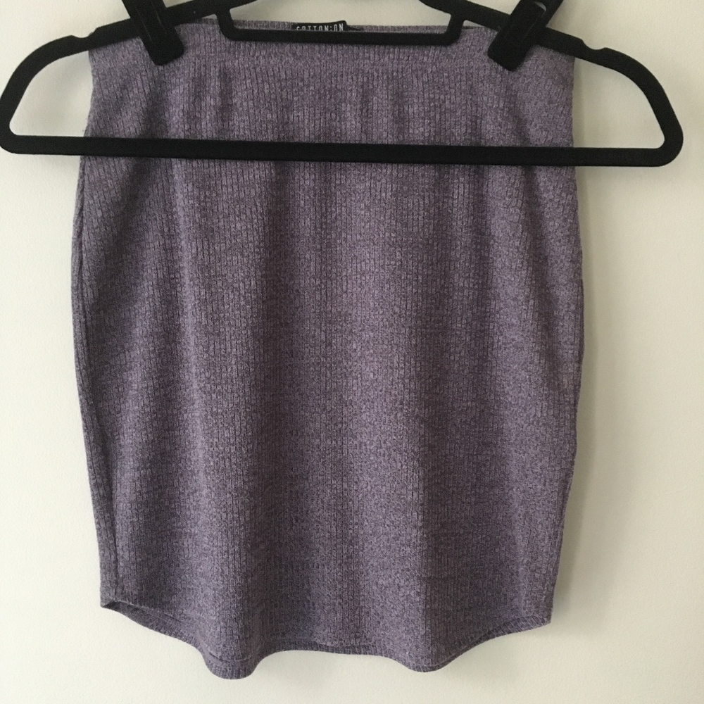 Bodycon Mini Skirt in Purple